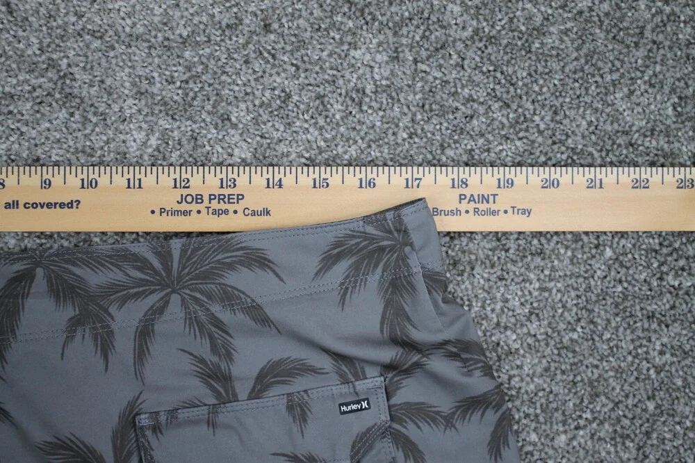 Hurley Phantom Boardshorts Men 32 Grey Purple Blue Striped Weekender Surf Swim